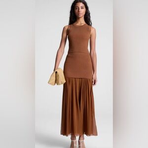A.L.C. Hayden Knit Chiffon Maxi Skirt